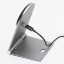 FORCELL F-ENERGY Flip Charge Qi2 15W wireless charger compatible with MagSafe silver FORCELL F-ENERGY Flip Charge Qi2 15W wireless charger compatible with MagSafe silver