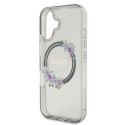 GUESS case for IPHONE 16 compatible with MagSafe GUHMP16SHFWFCK (IML Flowers Wreath) black
