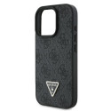 GUESS case for IPHONE 16 Pro Max GUHCP16XP4TDPK (PU Leather 4G Triangle Strass) black