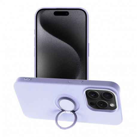 Case for iPhone 15 PRO Silicone Ring purple