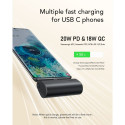 VEGER powerbank 5 000 mAh with built-in connector Type C PD QC3.0 3A 20W PlugOn (W0556) black
