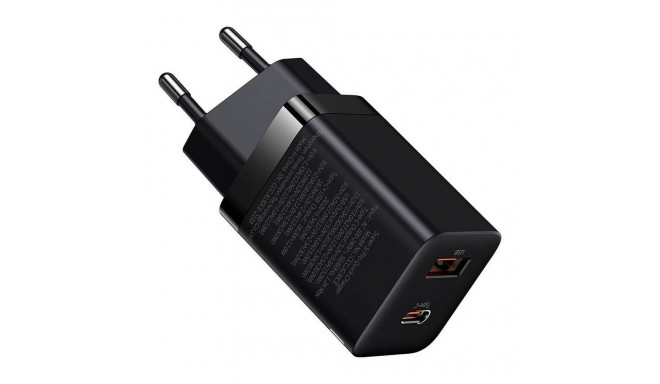 BASEUS charger USB A + Type C PD QC3.0 30W CCSUPP-E02/CCCJG30UE black