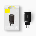 BASEUS charger USB A + Type C PD QC3.0 30W CCSUPP-E02/CCCJG30UE black