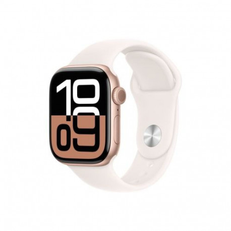 Apple Watch Series 10 GPS 42mm Rose Gold Alu Case, Light Blush Sport Band S/M EU MWWH3