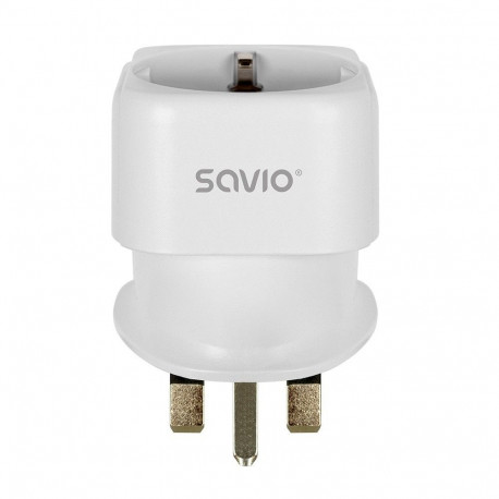 The SAVIO AP-04 is a universal travel adapter designed to allow electronic devices 