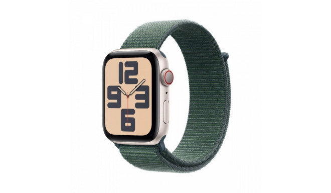 Watch SE GPS + Cellular 40 mm Starlight Aluminium Case with Lake Green Sport Loop