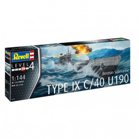 Saksa allveelaeva T.IX C/40 plastikmudel 1/144