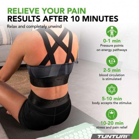 Akupunktuurimatt ja -padi TUNTURI Acupressure Mat And Pillow, Mint
