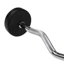 HMS GSL40 fixed barbell/grip rubberised broken 40kg