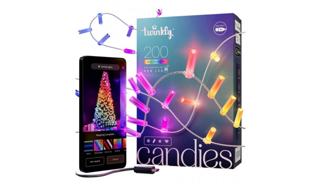 Twinkly Candies LED Christmas tree lights TWKC200RGB-T Candle shape