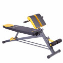 HMS Fitness LSR8311 Flat weight training bench Adjustable seat Home Black, Yellow