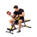 HMS Fitness LSR8311 Flat weight training bench Adjustable seat Home Black, Yellow