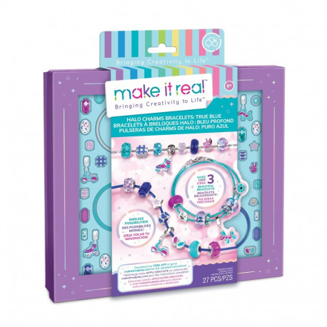 MAKE IT REAL DIY halo charms bracelets set "True blue"