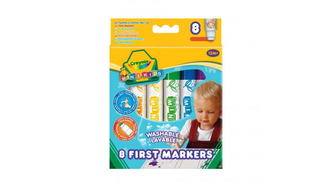 CRAYOLA MINIKIDS 8 krāsu flomasteri