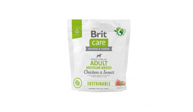 Brit Care Sustainable Adult Medium Breed Chicken & Insect koeratoit 1kg