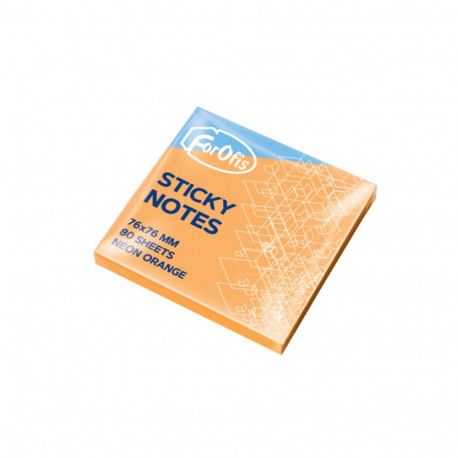 Stick notes FOROFIS 76x76mm 80sh. (neon orange)