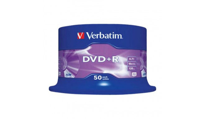 VERBATIM DVD+R 120 min. 4.7GB 16x 50-pack spindle DataLife Plus scratch resistant