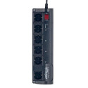 EnerGenie EG-PMS2 surge protector Black 6 AC outlet(s) 220 – 230