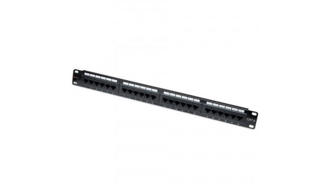 Techly Patch Panel UTP 24 Ports RJ45 Cat.6 I-PP 24-RU-C6T