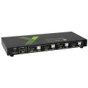 Techly 4x1 USB HDMI 4Kx2K IDATA KVM-HDMI4U KVM switch Black