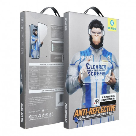 5D Mr. Monkey Glass - Apple iPhone 16 black (Strong Premium Ultra Clear AR)