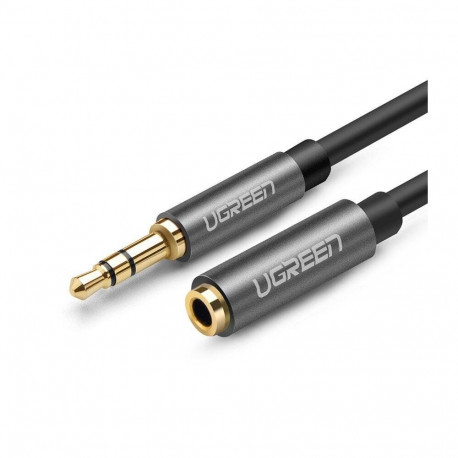 Kaablipikendus 3,5 mm isane - 3,5 mm emane 1,0 m,  AV118 UGREEN, must