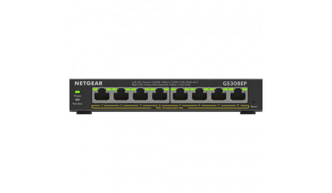 "8P NETGEAR GS308EP PoE+ M"