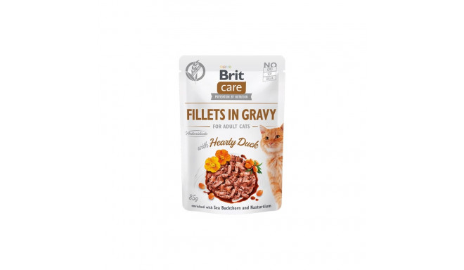 Brit Care Fillets in Gravy Hearty Duck wet cat food 85g