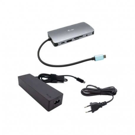 I-TEC USB-C metall dokk 1xHDMI 1xVGA 1xSD+1xmicroSD kaardilugeja 1xGLAN 1xaudio/mikrofon 3xUSB 3.1 1