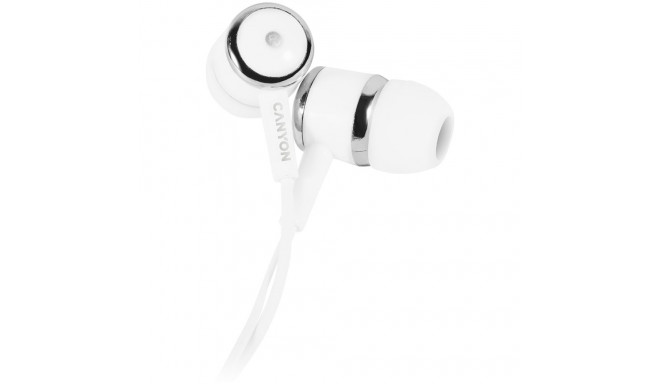 CANYON headphones EPM-01 Mic 1.2m White