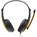 CANYON PC headset HSC-1 PC Mic Flat 2m Black Yellow