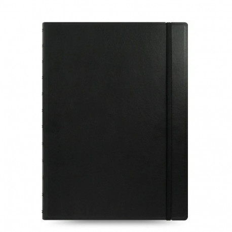 Kaustik Filofax A5 Classic black- must, spiraalköide, jooneline