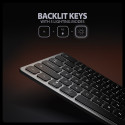 Axagon HMC-KB-US USB-C USB-C klaviatuur USB jaoturi, microSD/SD lugeja, HDMI 4K/60Hz, PD 100W, US ki