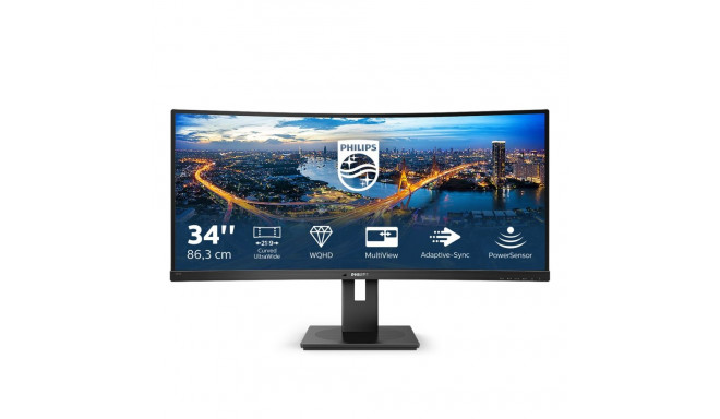 Philips | 345B1C | 34  " | VA | WQHD | 21:9 | Warranty 24 month(s) | 5 ms | 300   cd/m2 | Black | HD