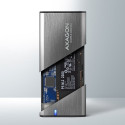 AXAGON EEM2-SG2 RAW BOX väliskorpus M.2 SSD-dele USB-C 3.2 Gen 2 - hõbedane