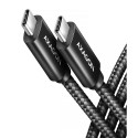 AXAGON BUCM4X-CM10AB USB-C USB-C kaabel, USB4 Gen 3×2, 1 m, PD 240W, 8K HD, ALU, punutud - must