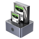 UNITEK Y-3026GY01-EU storage drive docking station USB 3.2 Gen 1 (3.1 Gen 1) Type-B Grey