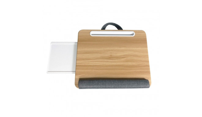 Laptop stand for lap soft padding, extendable mouse shelf 410x335mm
