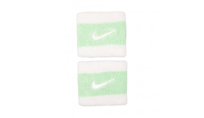 Frotki na nadgarstek Nike Swoosh Wristbands 2 szt. biało-zielone N0001565117OS