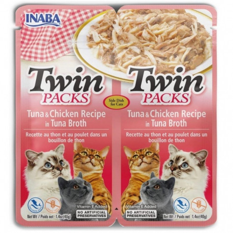 INABA CAT Twin tuunikala kanaga puljongis – kassimaius – 2x40g