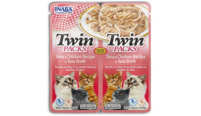 INABA CAT Twin Tuna with Chicken in Broth – cat treat – 2x40g