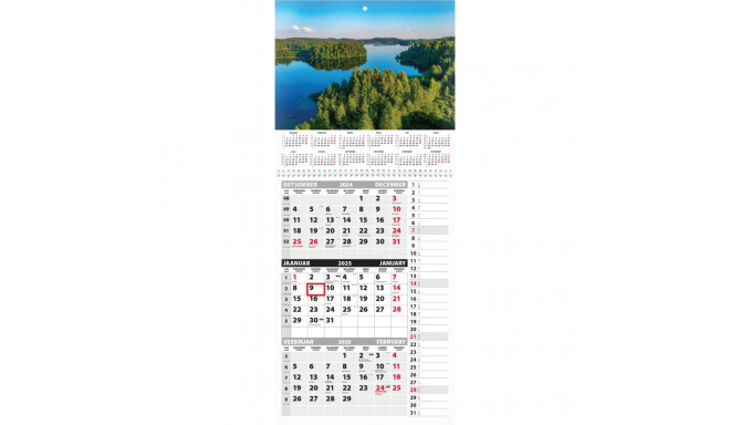 Wall calendar TRIO MEMO, open size 297x630mm (PICTURE no. 2) 00372/40314