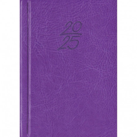 Book calendar Calendar notebook A6 DAY, synthetic leather (PURPLE) 00029/40063
