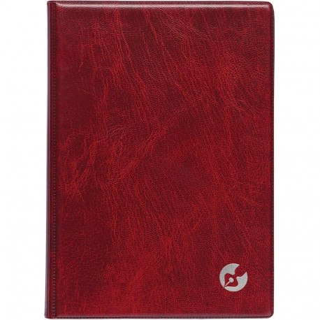 Book calendar Boss A5, horizontal division, spiral bound plastic cover (DARK RED) 00032/40049
