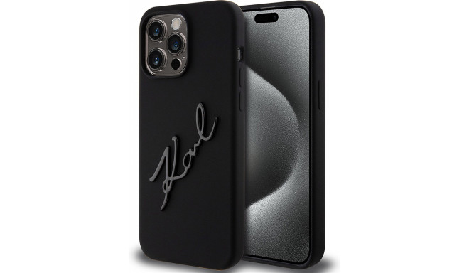 Karl Lagerfeld kaitseümbris Silicone Karl Script Apple iPhone 15 Pro, must