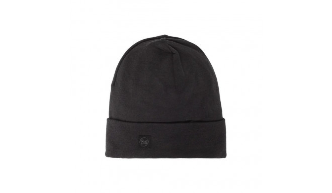 Buff Heavyweight Merino Wool Hat Loose Winter Cap - Black