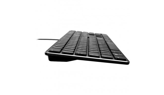 RIVA Slim Metal Scissor Keyboard, black - NC Layout