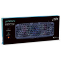 LUDICIUM RGB Rainbow Gaming Keyboard, black