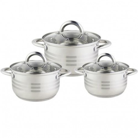Floria ZLN4083 Set of pots with lids 3pcs