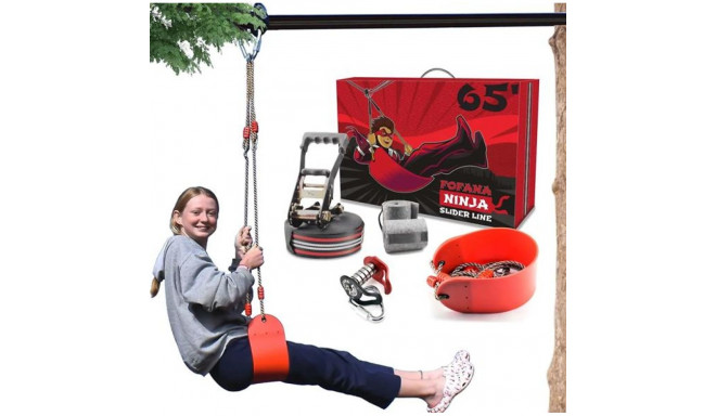 Fofana Ninja Slider Zipline Pulley набор развлечений на открытом воздухе, 20 м